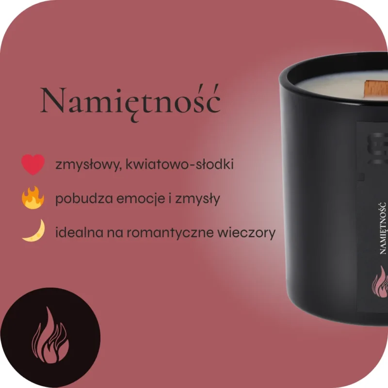 Sojowa świeca zapachowa Namiętność Blimaro informacja