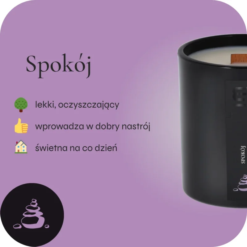 Sojowa świeca zapachowa Spokój Blimaro informacja