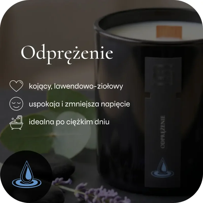 Sojowa świeca zapachowa Odprężenie Blimaro informacja